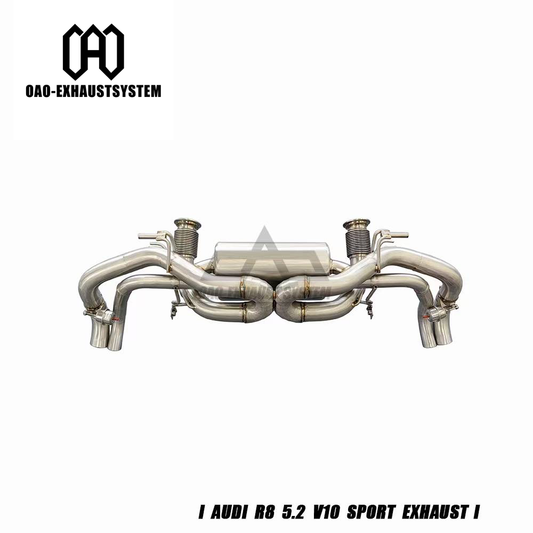 Unleash Pure V10 Fury: Audi R8 Valved Sport Exhaust System Designed for Performance and Sound