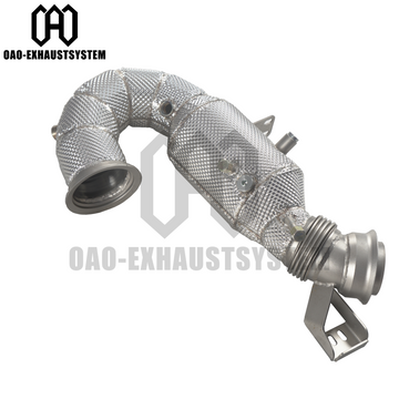 Hochwertiges Auspuff-Fallrohr für AMG X290 GT43 GT50 GT53 / W213 E53 C257 CLS43 CLS53 / W167 GLE53 OPF mit Hitzeschild
