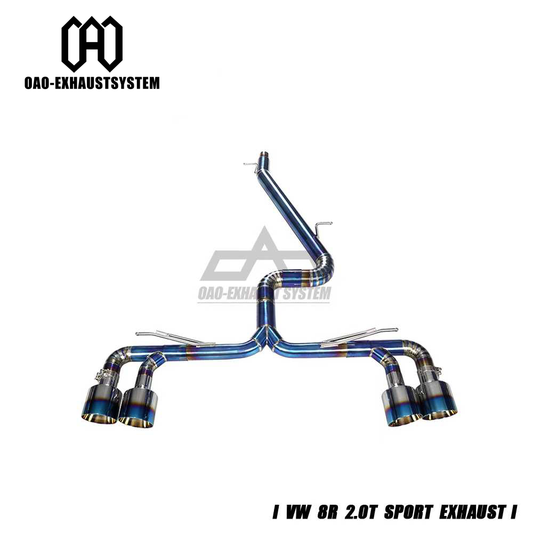 Performance Titanium Exhaust Catback Systems for VW GOLF R MK8 MK7 2.0T Racing Sport Car Exhaust Pipe