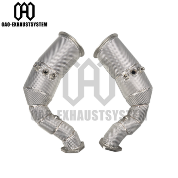 Lamborghini URUS 4.0T 2022-2023 exhaust system without/with catalytic high-flow exhaust downpipe with heat shield