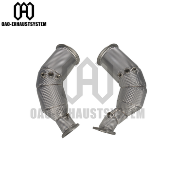 Audi RS4 RS5 2.9T 2017-2019 exhaust system catalytic converter high-performance exhaust downpipe with heat shield