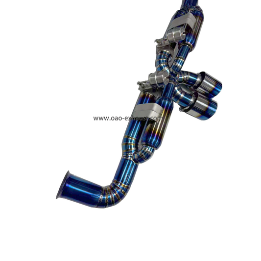 Porsche 991.1/991.2 GT3/GT3RS high performance valved exhaust system titanium exhaust muffler