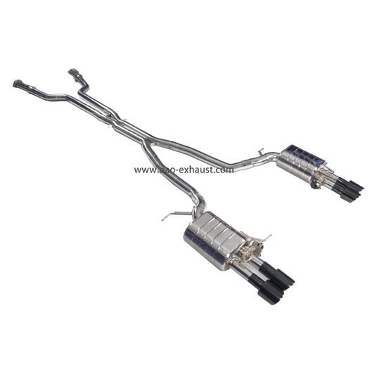 High quality racing cat back exhaust with dual electronic valve escape car exhaust for bmw m5 f10/f15 4.4t