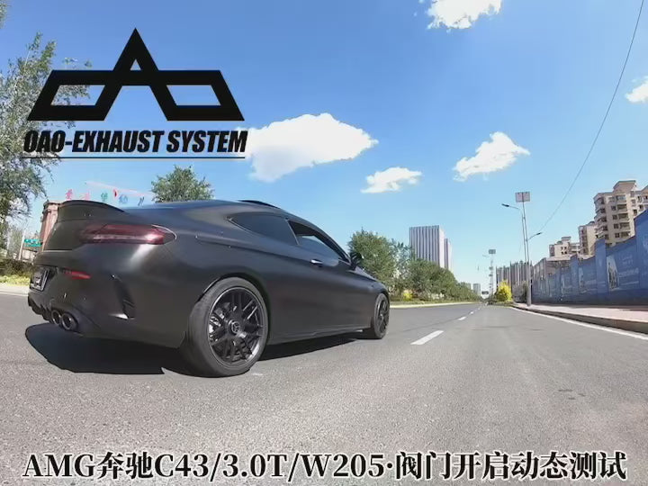 High Performance Sport Catback Exhaust for Mercedes Benz C43 W205 3.0T Ss304 With Valve Chall Damper Remote Control Exhaust