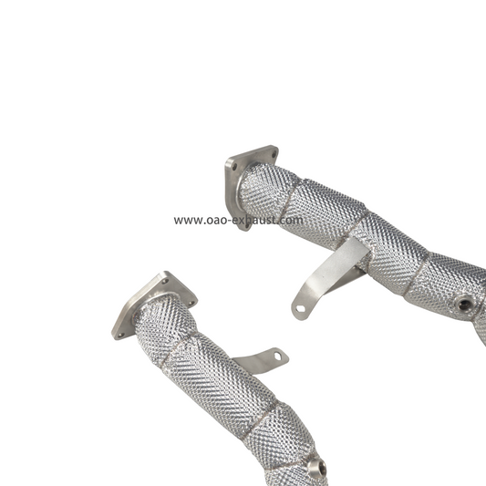 Kunden spezifisches Hochleistungs-Edelstahl 304 isoliertes Fallrohr-Abgassystem für Audi S6/S7 C8 2.9T
