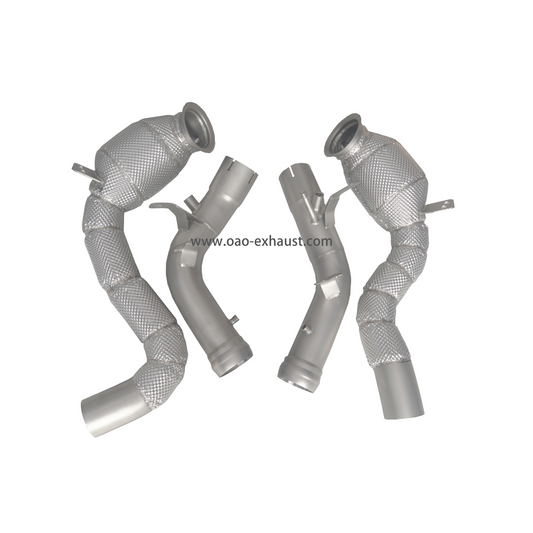 Mercedes-Benz W213 E63 GT63 AMG M178 4.0T downpipe stainless steel exhaust heat shield downpipe