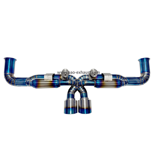 Porsche 991.1/991.2 GT3/GT3RS high performance valved exhaust system titanium exhaust muffler