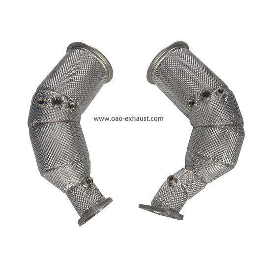 Audi RS4 RS5 2.9T 2017-2019 exhaust system catalytic converter high-performance exhaust downpipe with heat shield