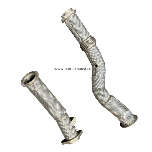 High Quality 304 Stainless Steel Exhaust Pipe For BMW M3 M4 G80 G82 S58 3.0T with Heat Shield Downpipes