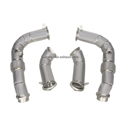 High Flow Auspuffrohr für BMW M5 G90 G99 S68 4.4T Mit Hitzeschild Auto Performance Parts Pipes Auspuff anlage