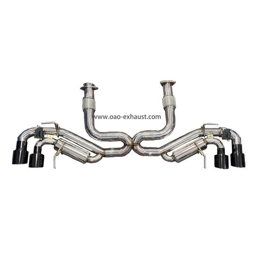 Corvette C8 Performance Exhaust System Cat-Back System for Escape Exhaust Mufflers and Downpipes