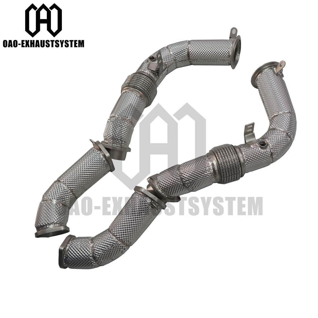 High Flow Sport Straight Downpipe Edelstahl Hitzeschild Auspuffrohr kopf für BMW X5M X6M F95 F96 S68 4.4T