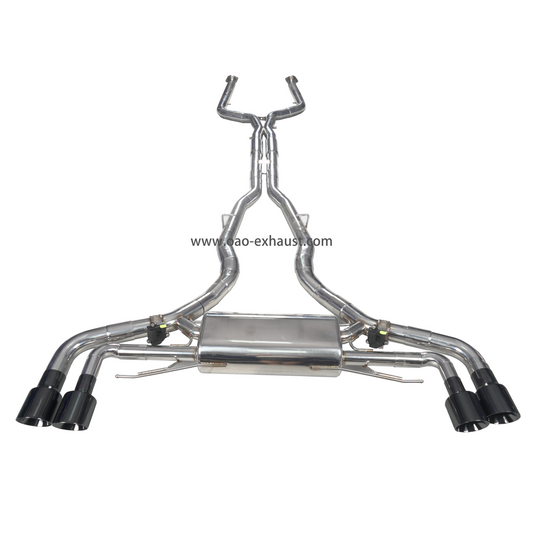 Hochwertiger Edelstahl für BMW X5M X6M F95 F96 S68 4.4T Catback Auspuffrohr schall dämpfer mit Ventil Auto Performance Parts