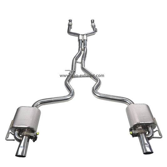 High Performance Sport Catback Exhaust for Mercedes Benz C43 W205 3.0T Ss304 With Valve Chall Damper Remote Control Exhaust