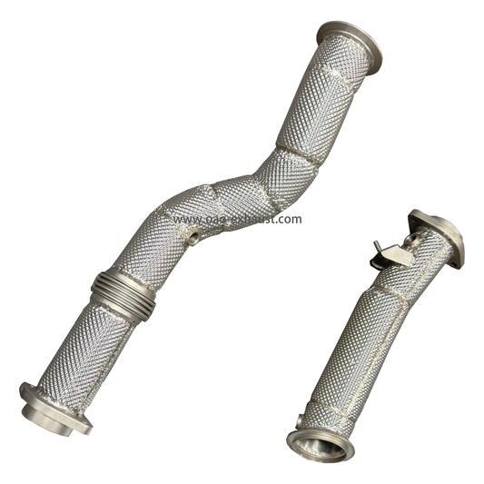 High Quality 304 Stainless Steel Exhaust Pipe For BMW M3 M4 G80 G82 S58 3.0T with Heat Shield Downpipes