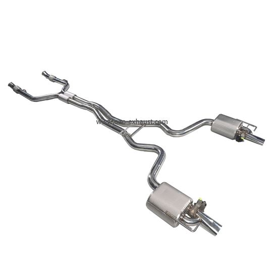 High Performance Sport Catback Exhaust for Mercedes Benz C43 W205 3.0T Ss304 With Valve Chall Damper Remote Control Exhaust